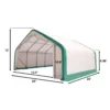 W20'xL20'xH12' Single Truss Storage Shelter 21 Single Truss Storage Shelter S202012P Spec