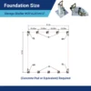 W20'xL20'xH12' Single Truss Storage Shelter 25 Storage Shelter S202012P foudation size
