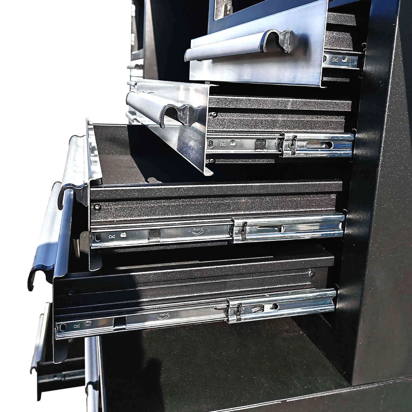 7ft Garage Storage Cabinet (35 Drawers & 1 Cabinet) 22 The 7ft workbench features drawers of different sizes 1