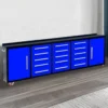 10ft 15-Drawer Storage Workbench with Wheels 20 Workbench 10FT 15D 2 1C wheels and handles Blue 6