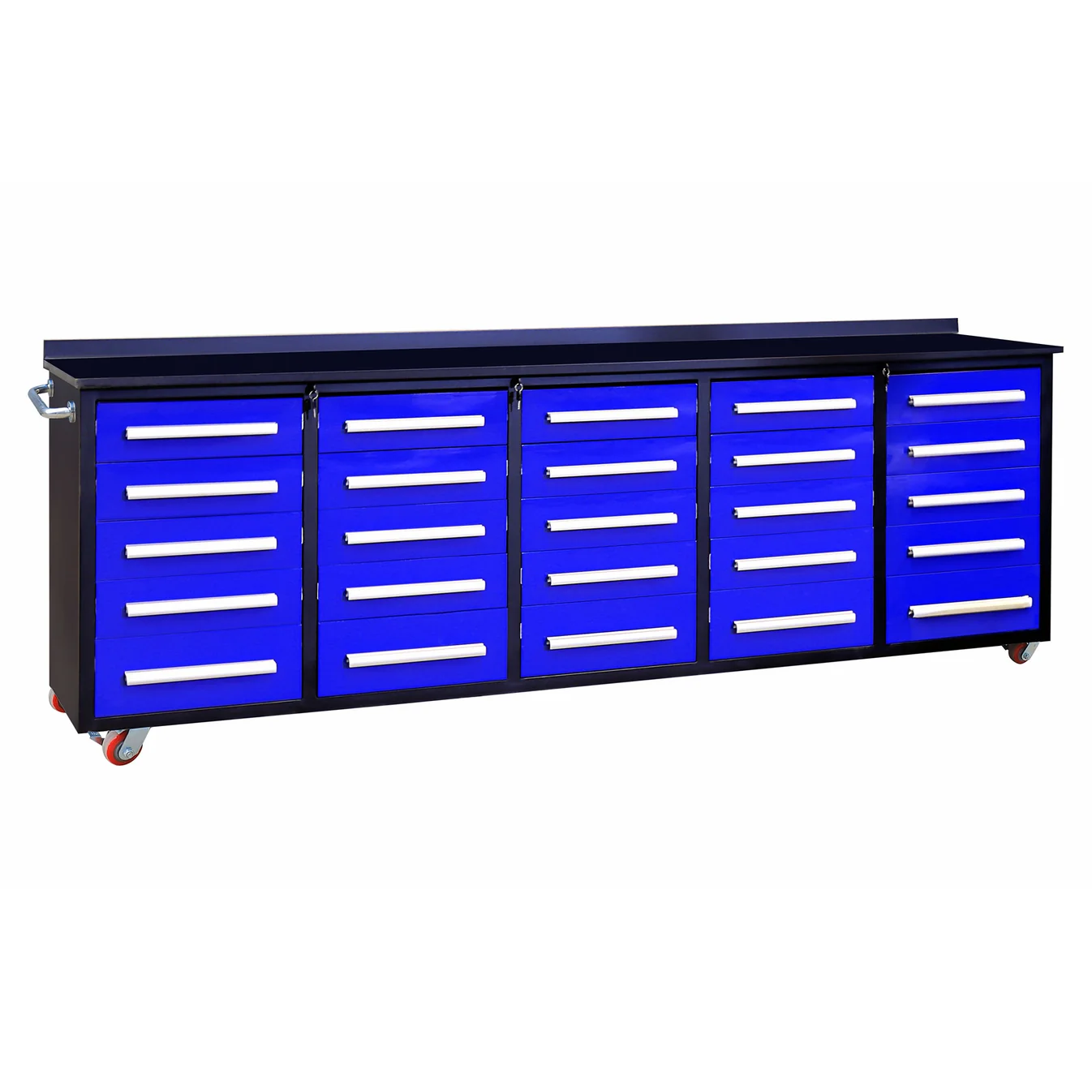 10ft 25-Drawer Storage Workbench with Wheels 1 10ft 25-Drawer Storage Workbench with Wheels