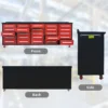 10ft 25-Drawer Storage Workbench with Wheels 25 Workbench 10FT 25D wheels and handles Red 5