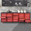 10ft 25-Drawer Storage Workbench with Wheels 26 Workbench 10FT 25D wheels and handles Red 6
