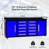 Workbench 7FT 10D 2 wheels and handles Blue 2
