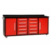 7ft 10-drawer Storage Workbench with Wheels