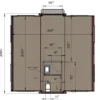 19x20ft Prefab House With 2 Bedrooms & Bathroom