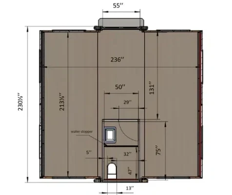 19x20ft Prefab House With 2 Bedrooms & Bathroom