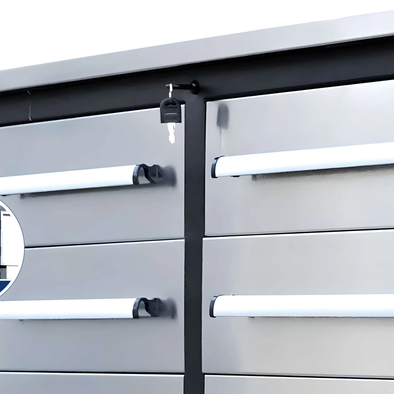 7ft Heavy Duty Workbench with 10 Drawers & 2 Cabinets 19 drawers with secure locks to keep your stuff safe