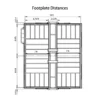 Mobile Expandable Prefab House 16½ft x 20ft 26 footplate distances for Prefeb house