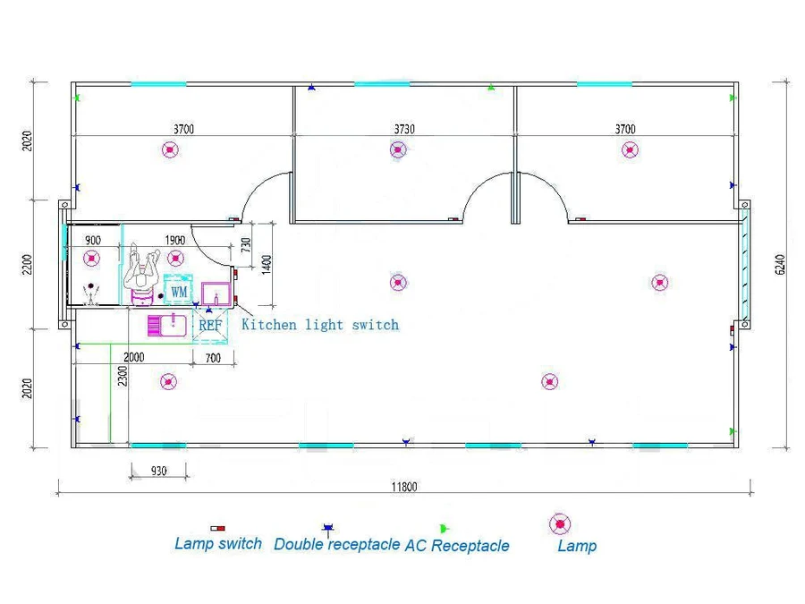 72sqm Prefabricated 3 Bedroom Home With Bathroom 2 72sqm Prefabricated 3 Bedroom Home With Bathroom