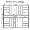 prefab house 15ft x 20ft distance of legs