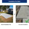 Portable Office 7ft x 20ft with Bathroom 11 prefab house Foundation pre work 1