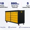 6ft Heavy Duty Mobile Workbench with 10 Drawers